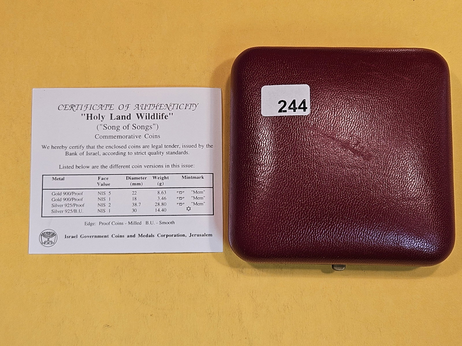 Two GEM Proof Deep Cameo Silver Israel Medals (1 of 3)