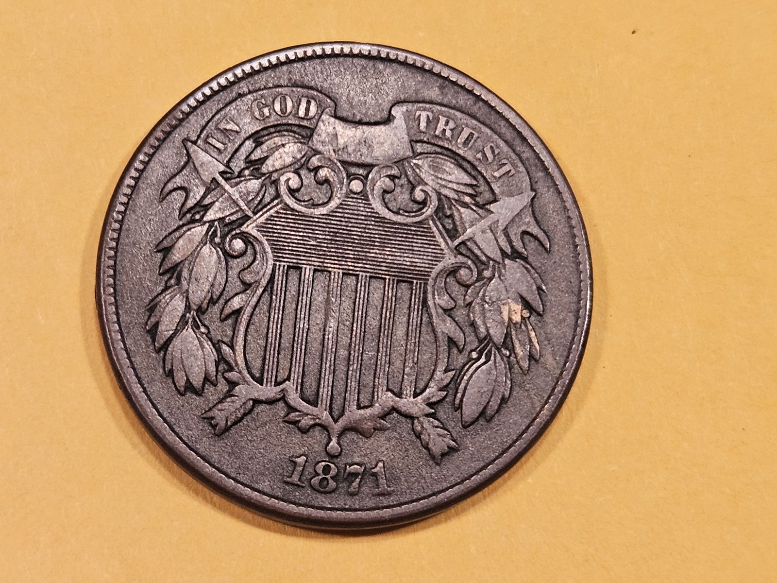 * Better Date 1871 Two Cent piece in Extra Fine (1 of 5)