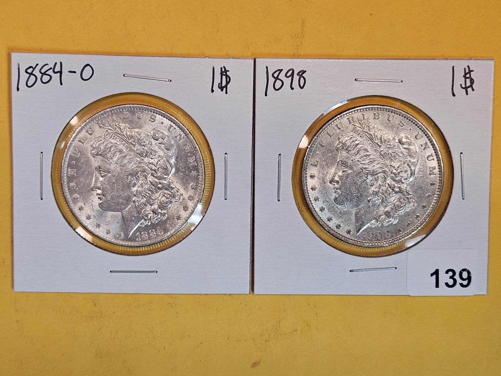 Two Brilliant About Uncirculated plus Morgan Silver Dollars (1 of 2)