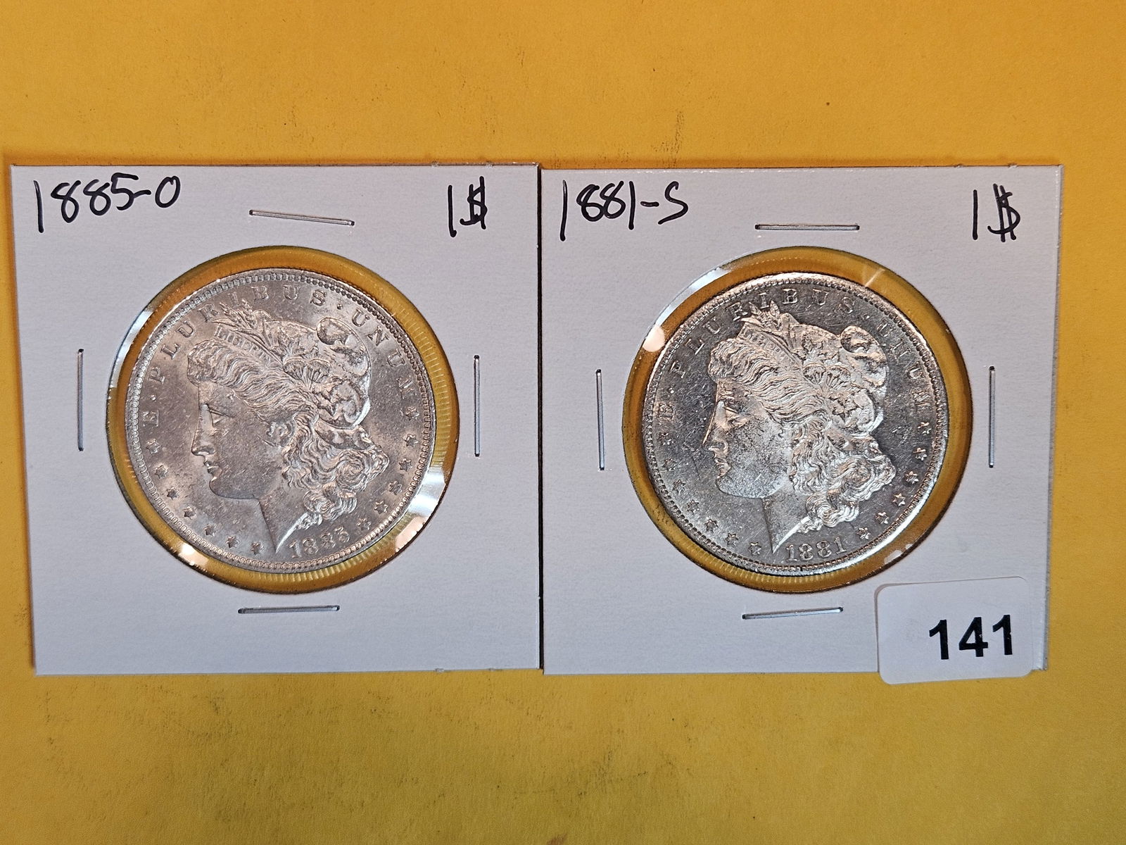 Two Brilliant About Uncirculated plus Morgan Silver Dollars (1 of 2)