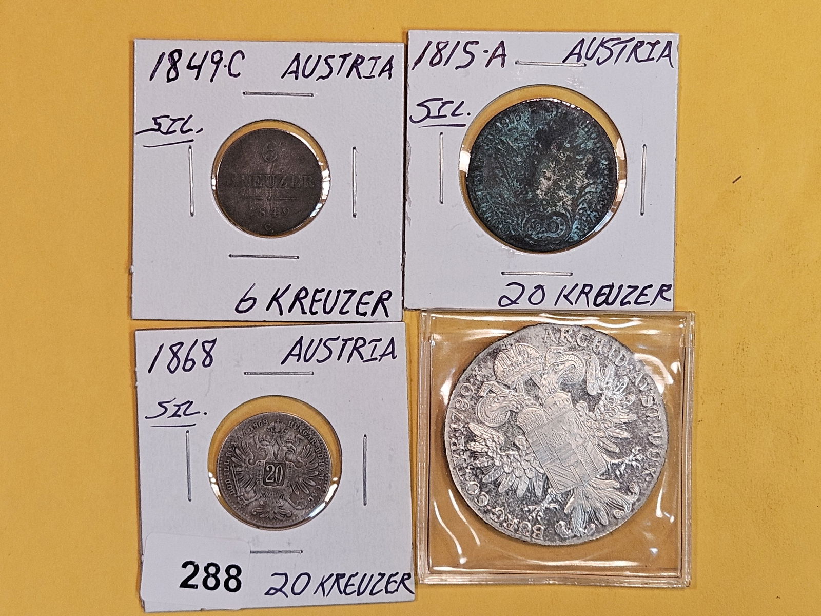 Four silver coins from Austria (1 of 9)