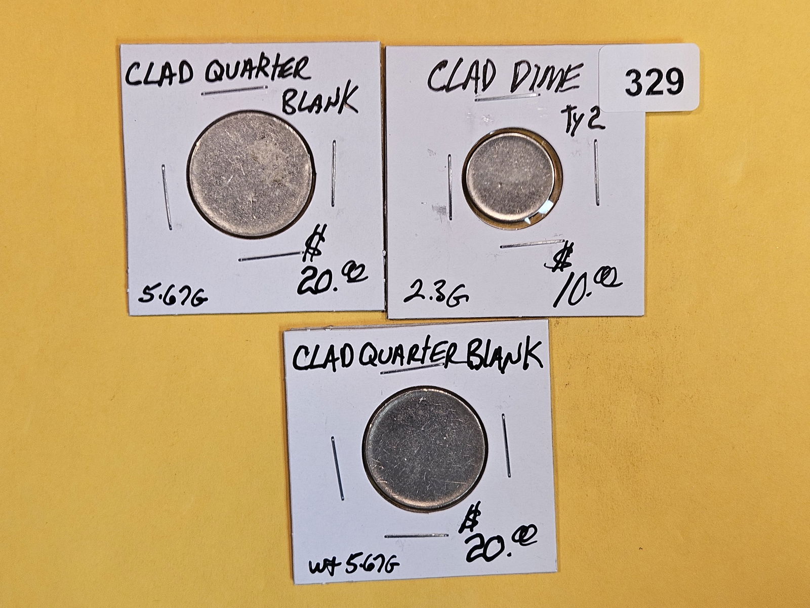 Mint Error! Three Clad blanks (1 of 2)