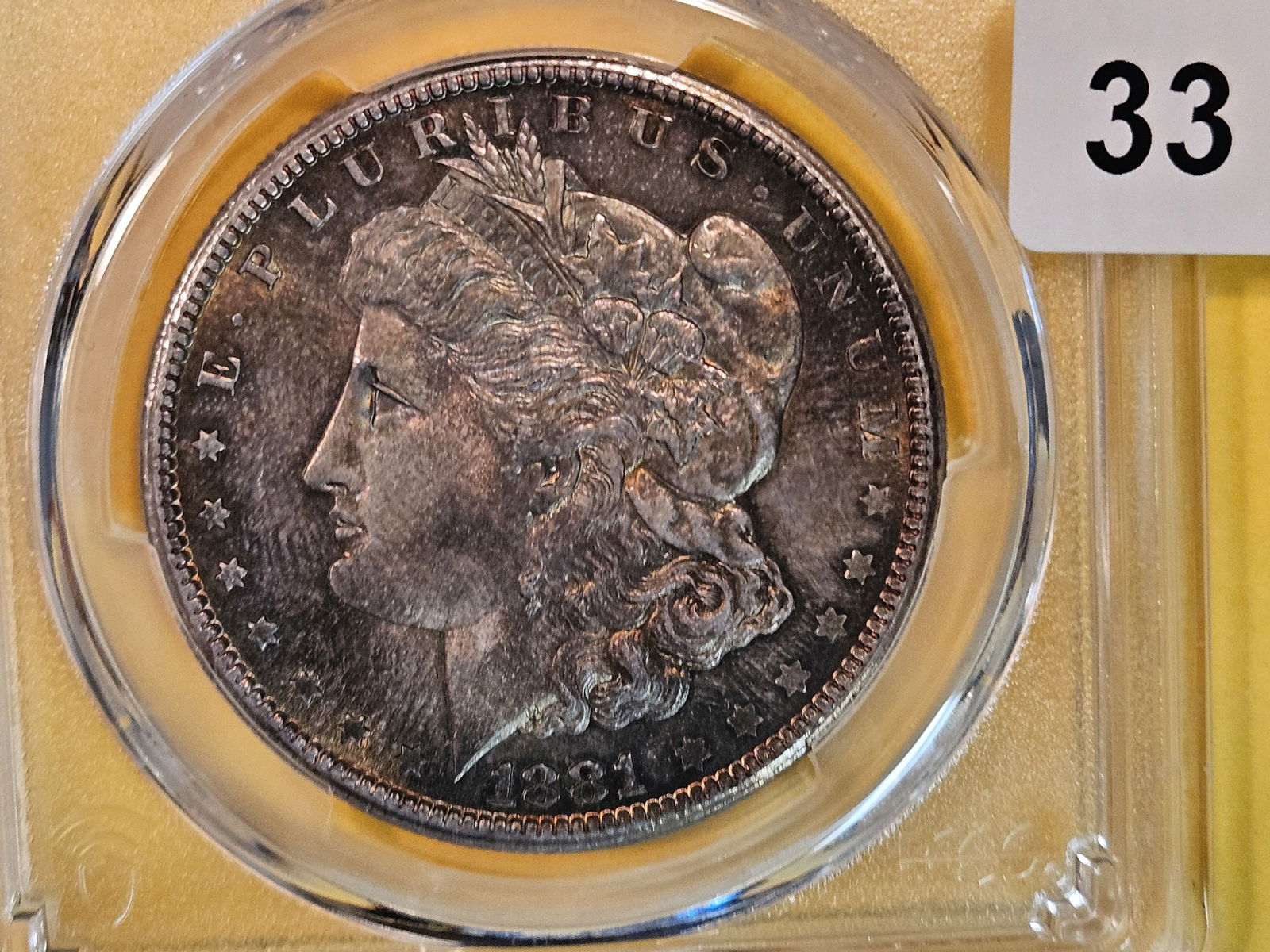 PCGS 1881-S Morgan Dollar in Mint State 63 (1 of 9)
