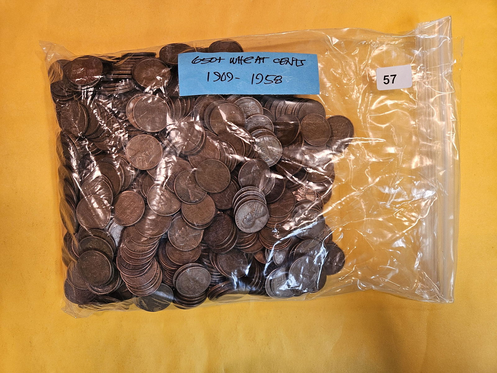 SIX HUNDRED FIFTY Wheat cents (1 of 1)