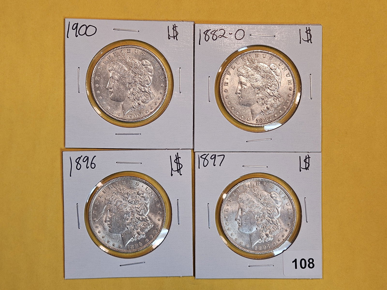 Four Brilliant About Uncirculated Plus Morgan Dollars (1 of 2)