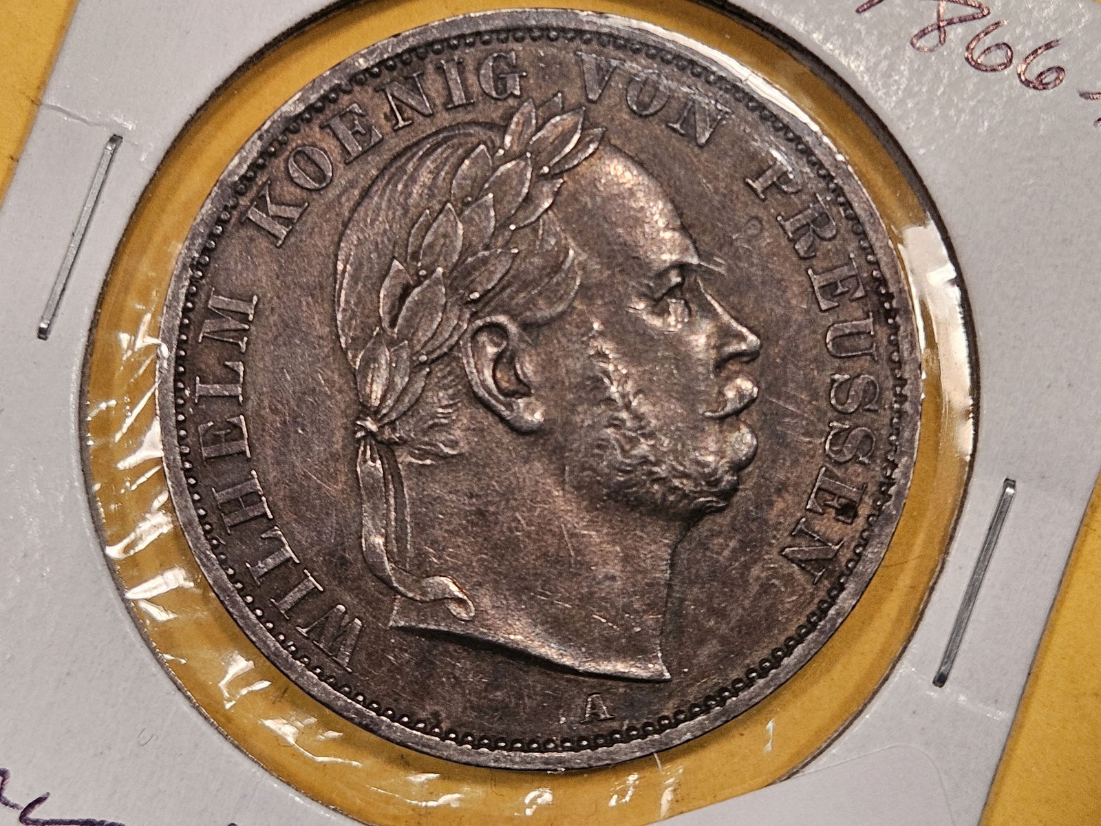 1866-A German States Prussia silver thaler (1 of 4)
