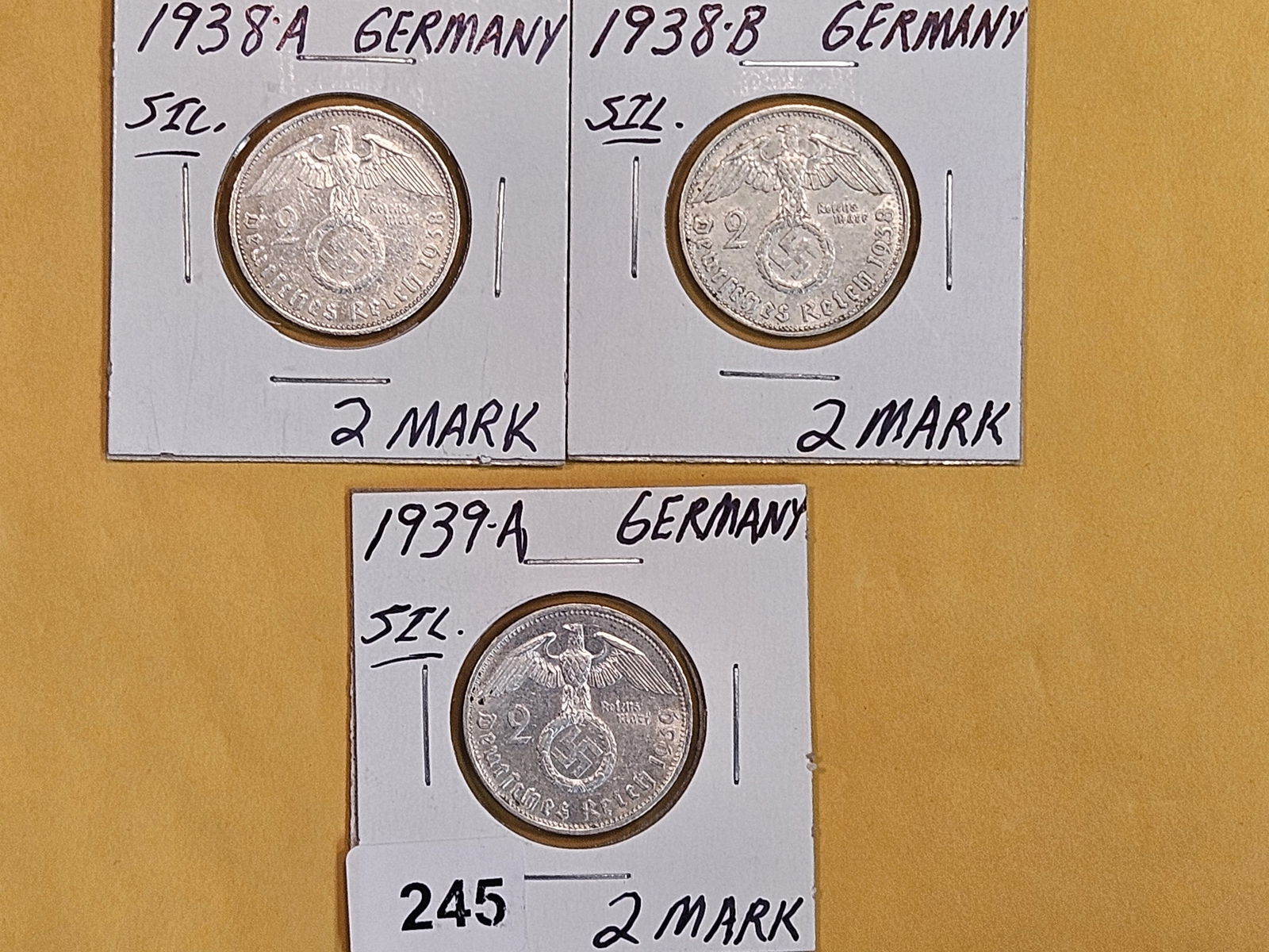 Three nice, silver, German coins (1 of 5)