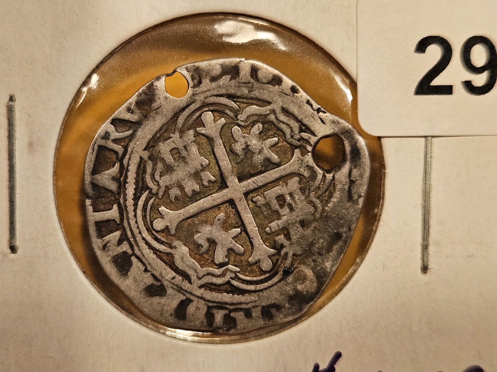 1701 - 28 Mexico silver 1 real: Hole