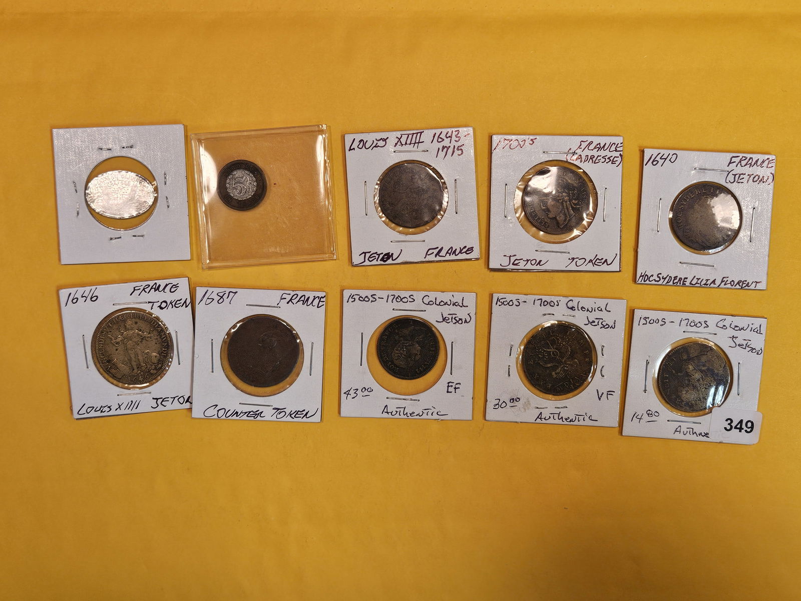 EXONUMIA!: Ten cool pieces. Mostly Older Jetons