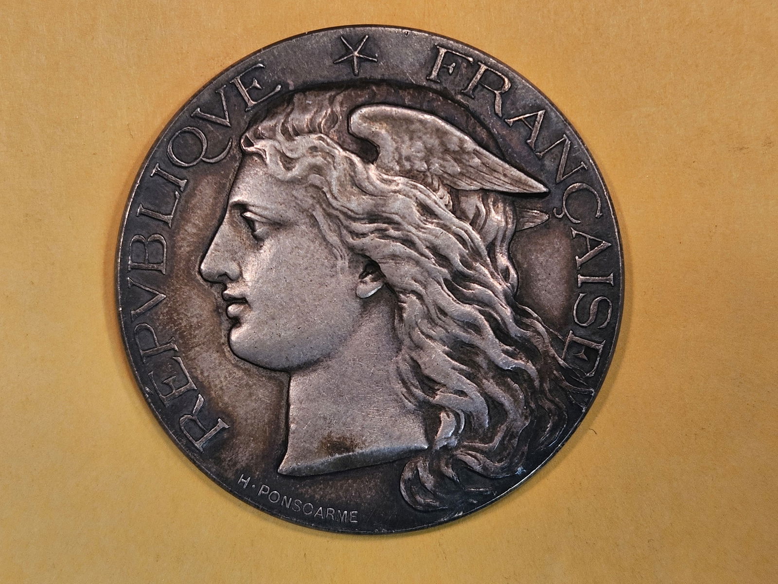 Rare! 1896 Moulins France silver medal (1 of 4)