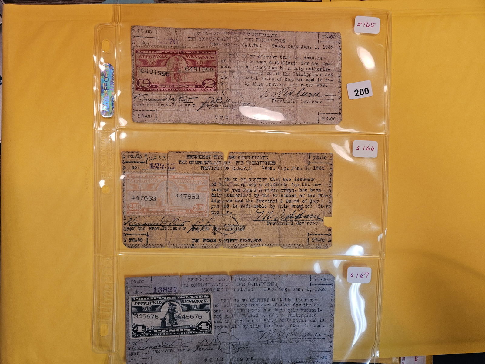 Six cool older Philippines Emergency Issue Currency (1 of 4)