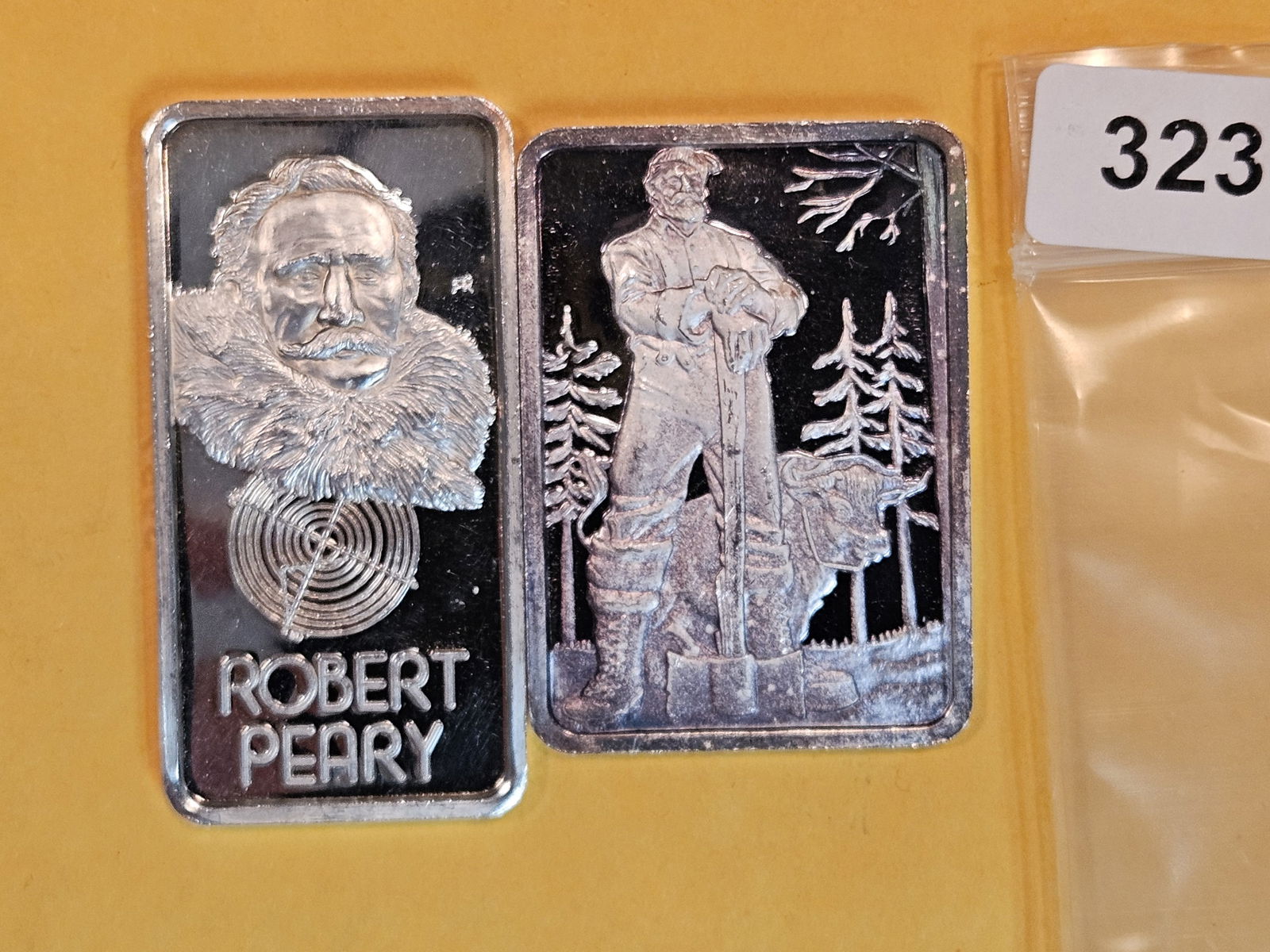 Two 1-Troy ounce .999 fine silver art bars (1 of 2)