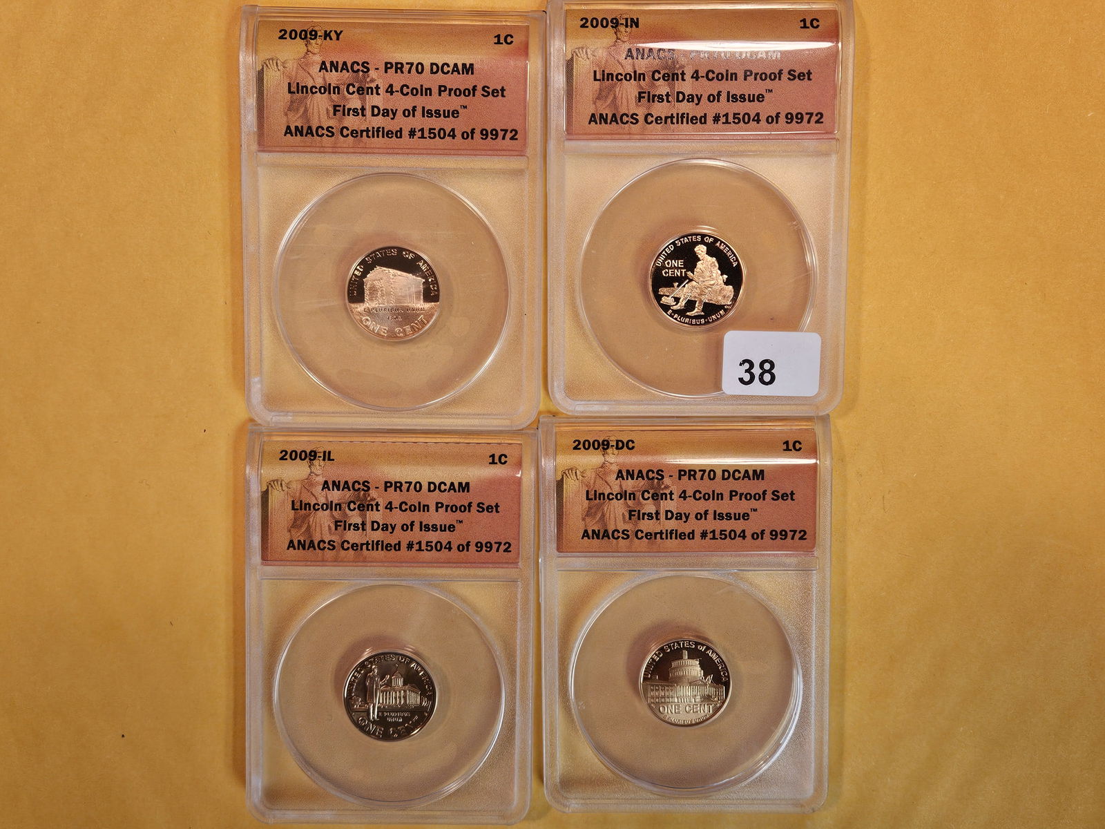 Perfect and Complete Set of Proof 70 Deep Cameo Lincoln Cents (1 of 4)