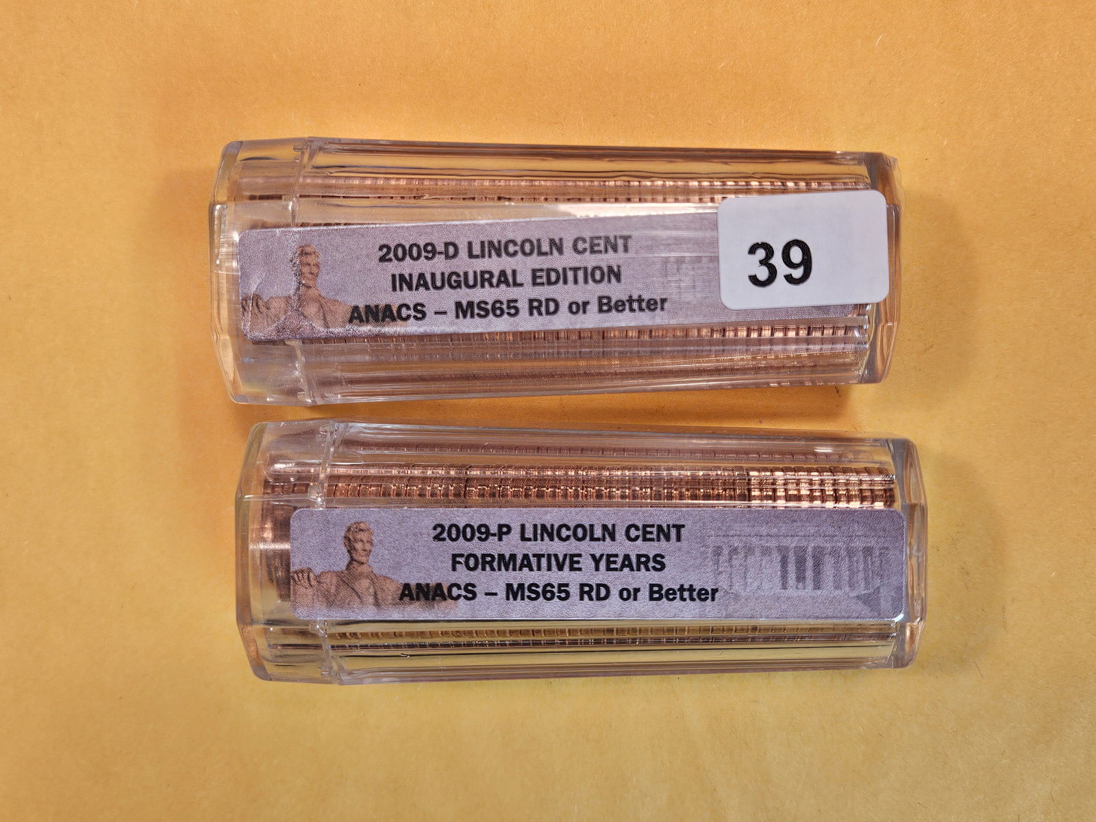 TWO Full Rolls of GEM 2009 ANACS-graded Lincoln Cents (1 of 3)