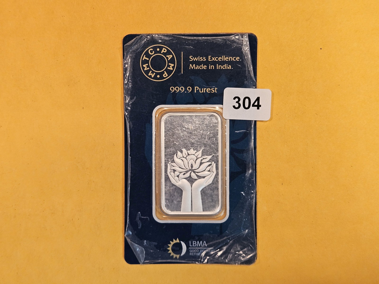Swiss-India twenty gram .999 fine silver art bar (1 of 2)