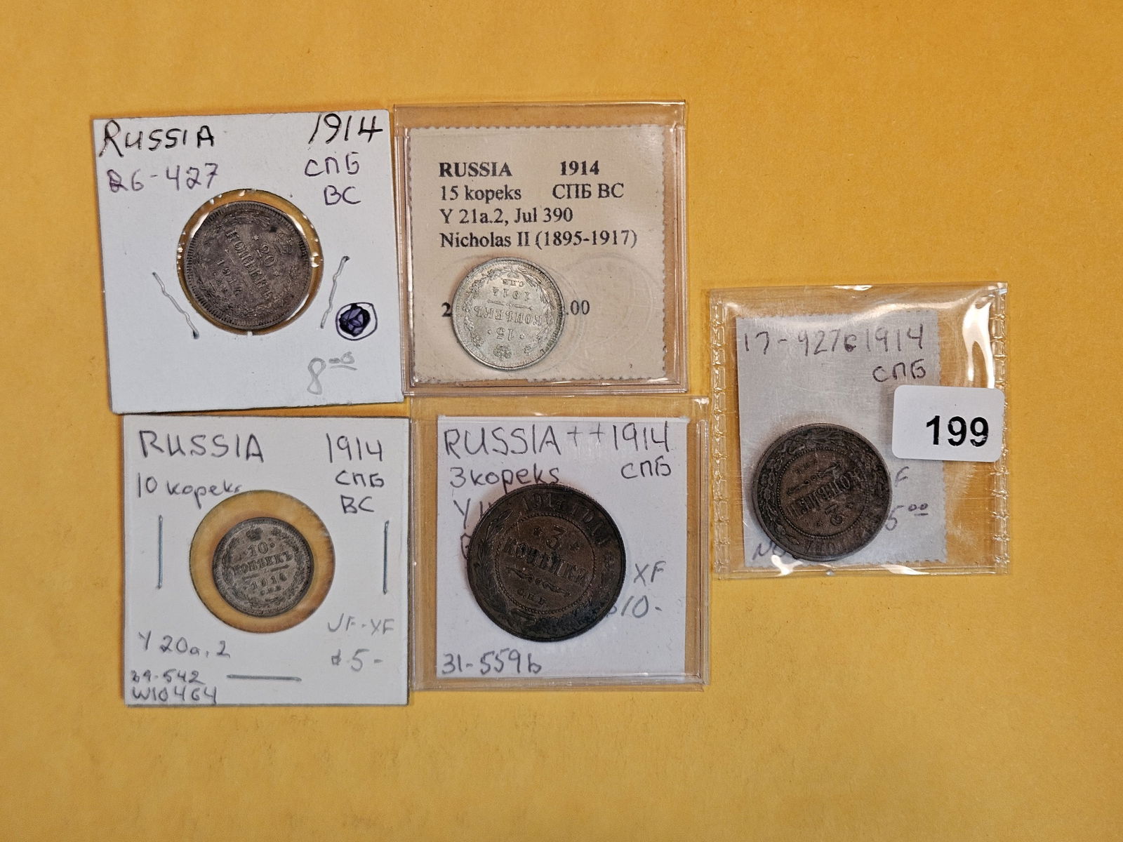 Five nice Russian Coins (1 of 4)