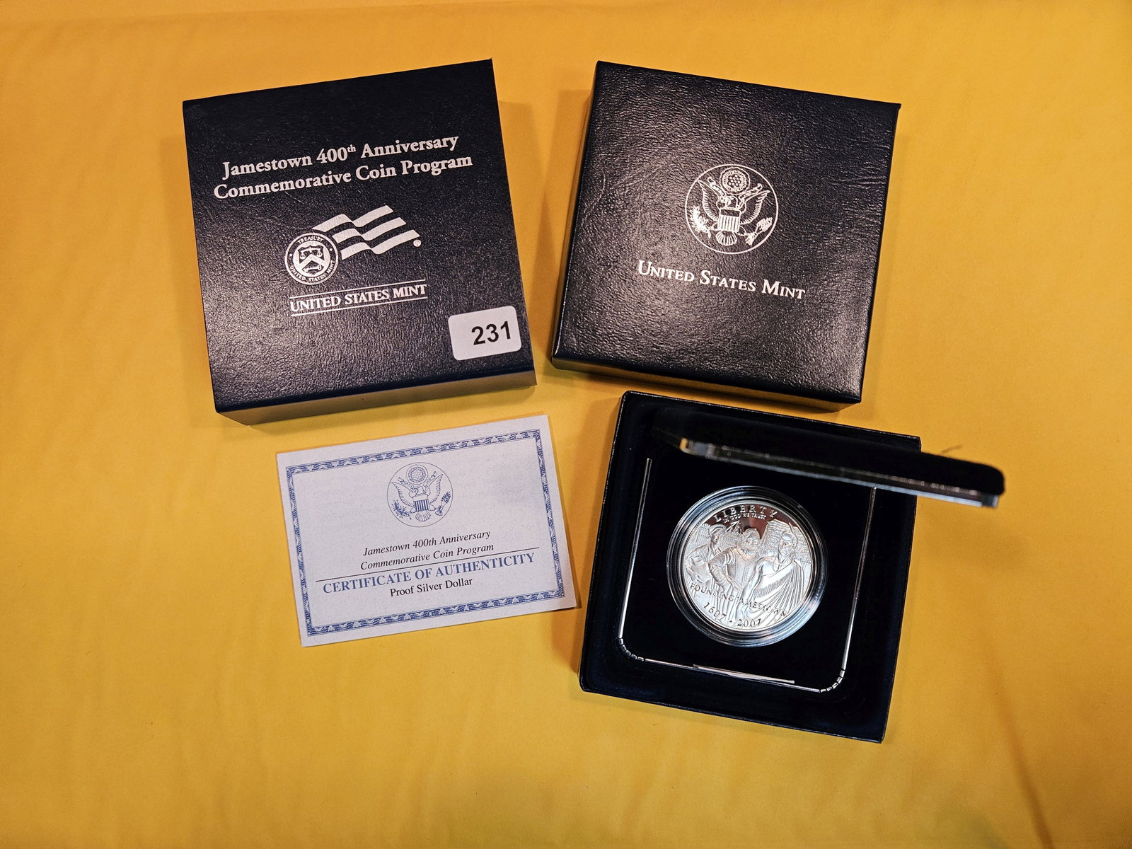 2007 Jamestown Proof Deep Cameo Commemorative Silver Dollars (1 of 3)
