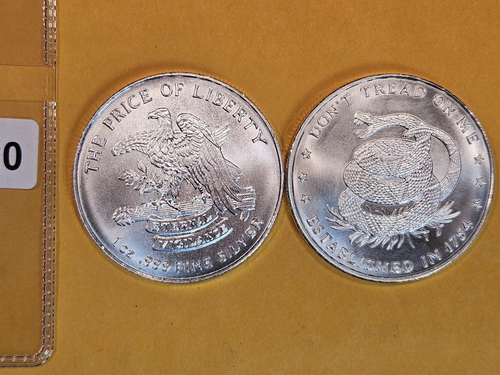 Two 1-Troy Ounce .999 fine silver art rounds (1 of 1)