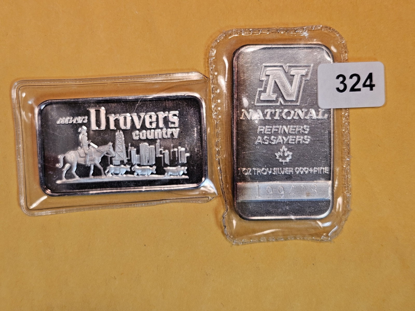 Two 1-Troy Ounce .999 fine silver art bars (1 of 2)