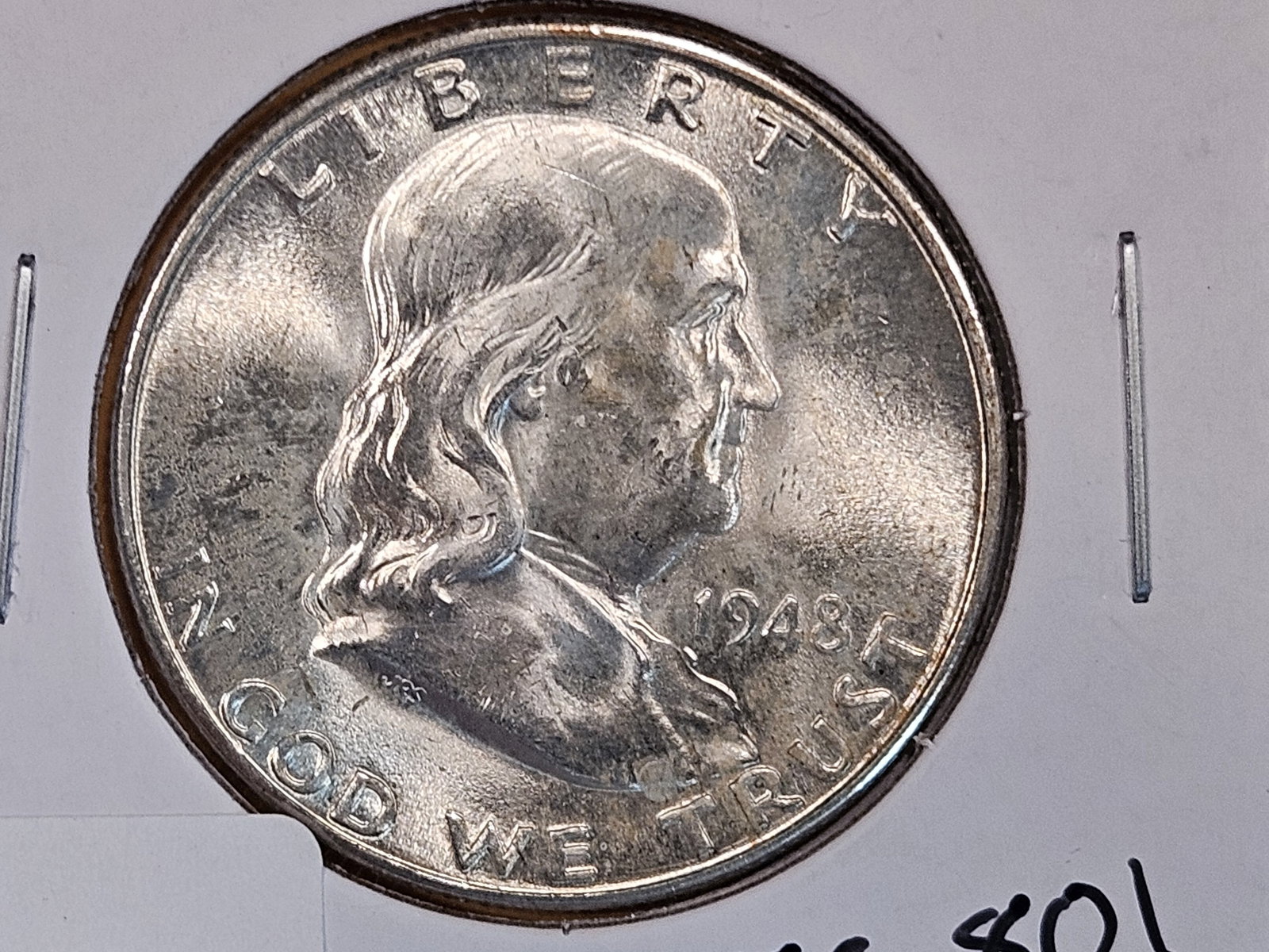Variety! Choice Brilliant Uncirculated 1948-D Franklin half Dollar DDR (1 of 6)