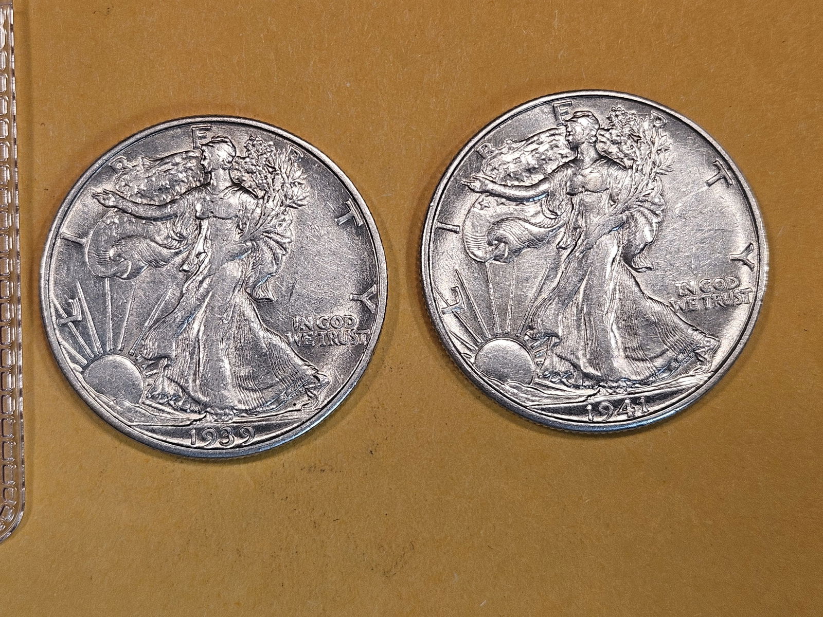 1939 and 1941-D Walking Liberty Half Dollars (1 of 4)