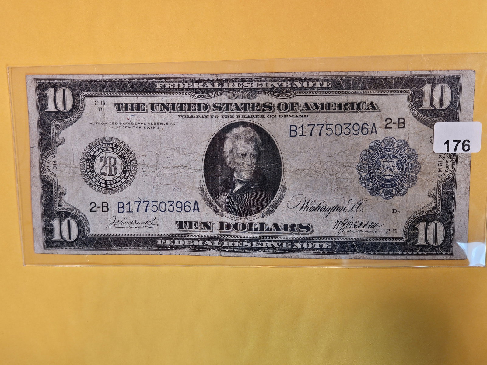 Series of 1914 Large Size One Dollar Federal Reserve Note (1 of 2)