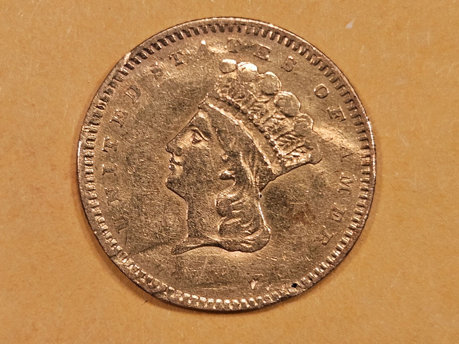 GOLD! 1856 Gold Dollar in Extra Fine plus - details (1 of 3)