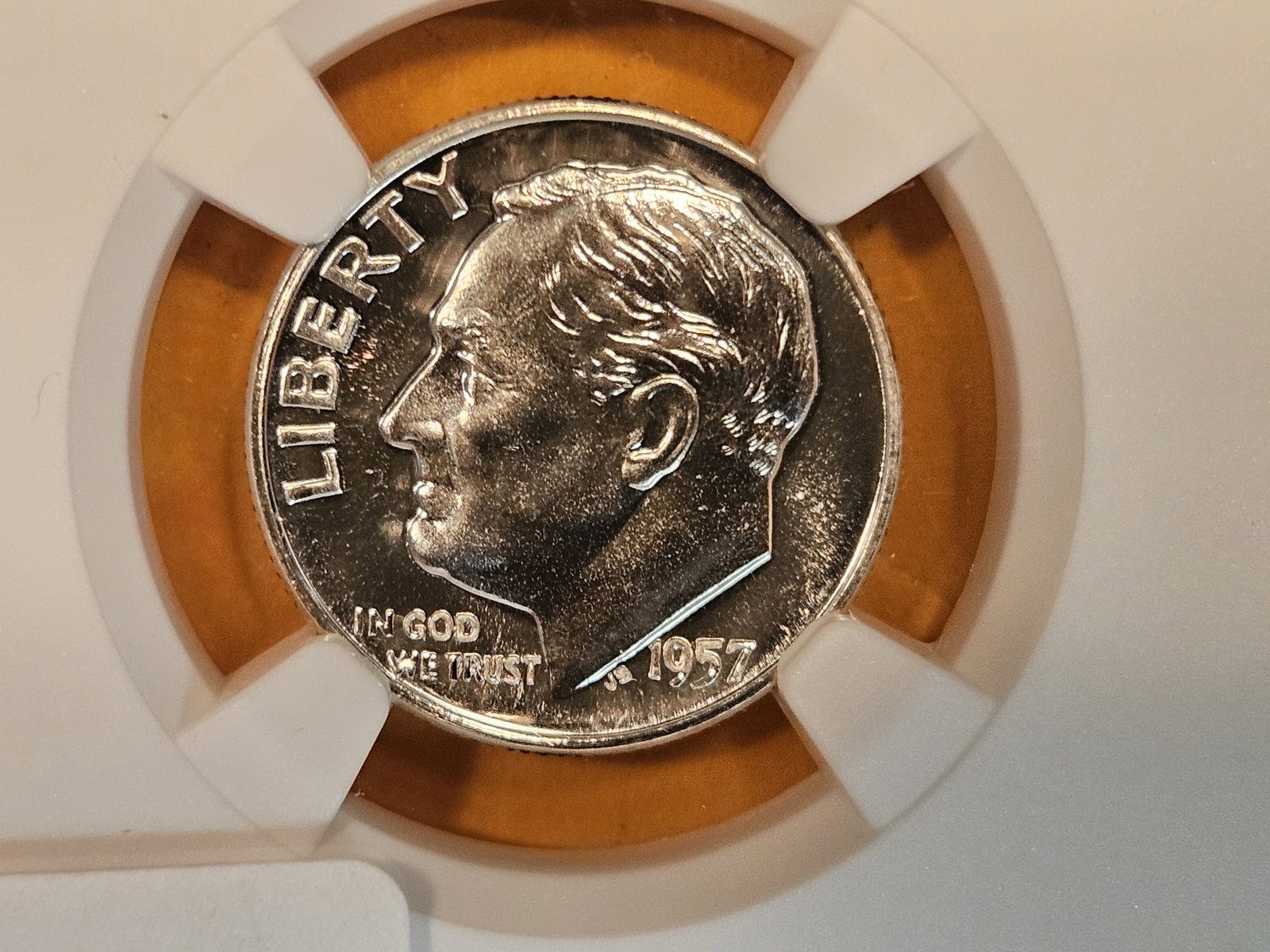 Superb GEM! NGC 1957 Roosevelt Dime (1 of 3)