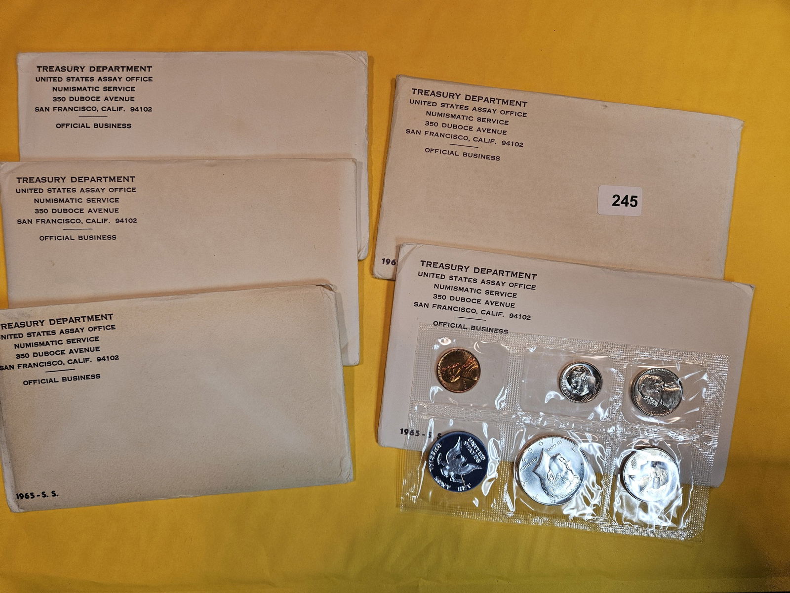 Five GEM 1965 Special Mint Sets (1 of 1)