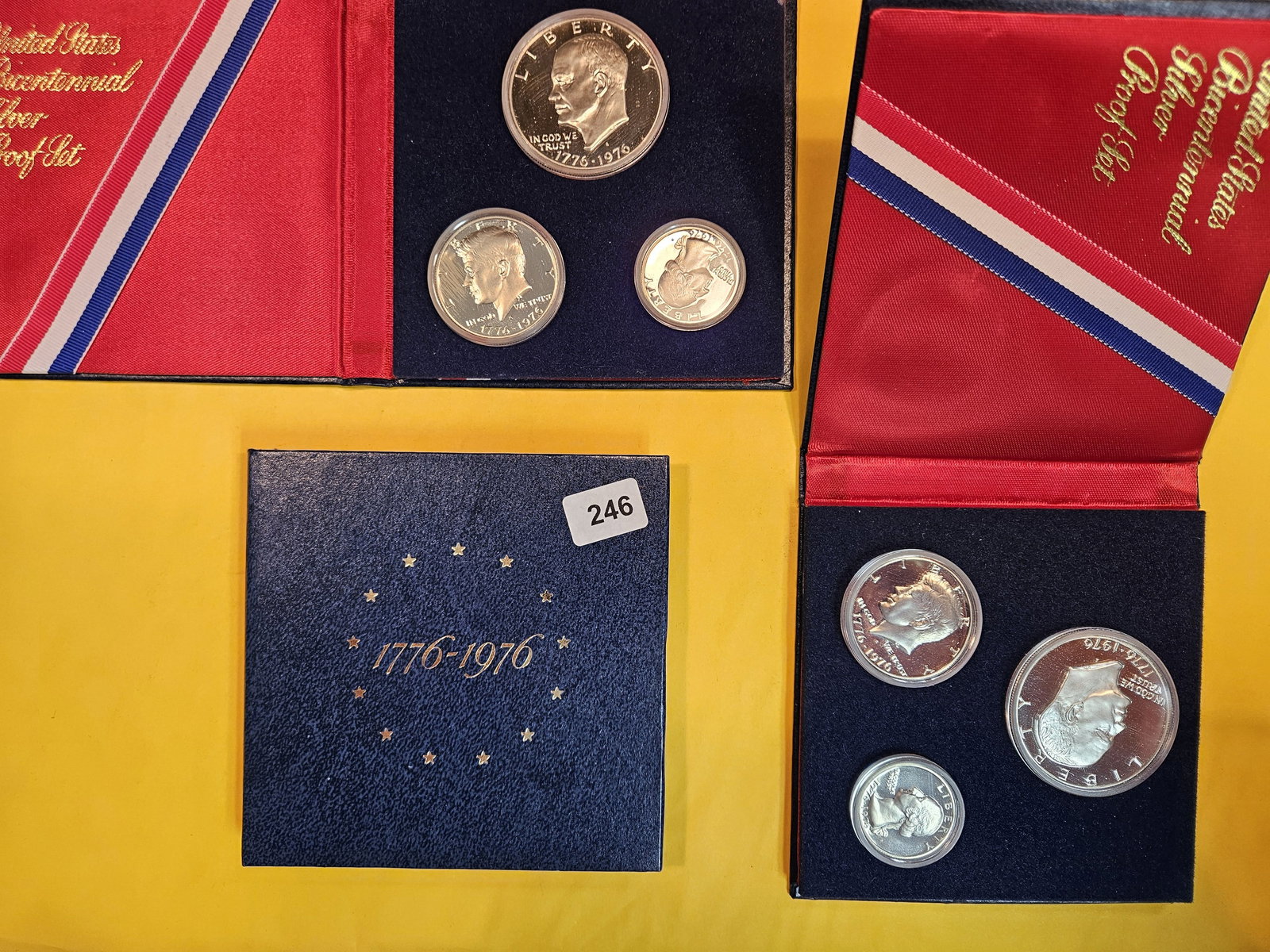 Three 1976-S Three Coin proof Deep Cameo Silver Sets (1 of 2)