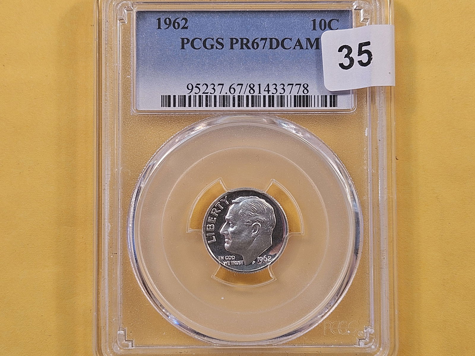 PCGS 1962 Proof 67 Deep Cameo Roosevelt Dime (1 of 4)