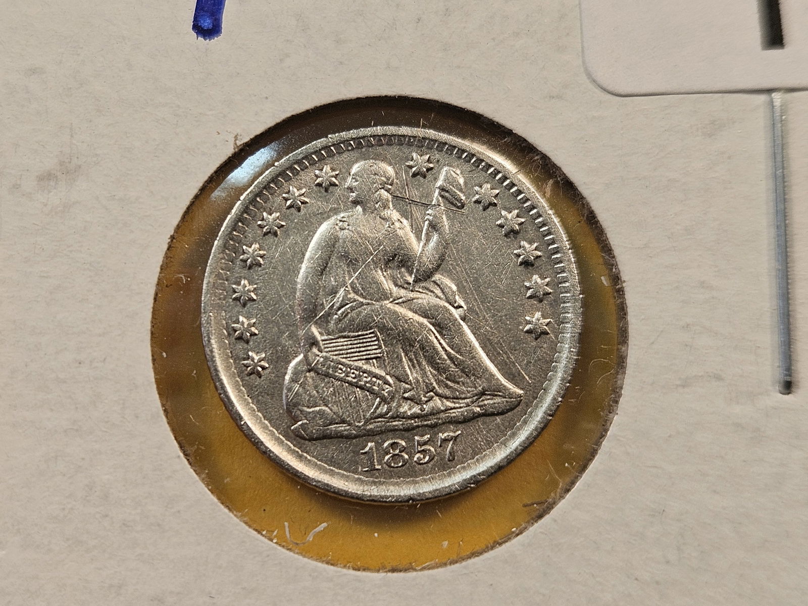 1857 Silver Seated Liberty Half Dime (1 of 4)