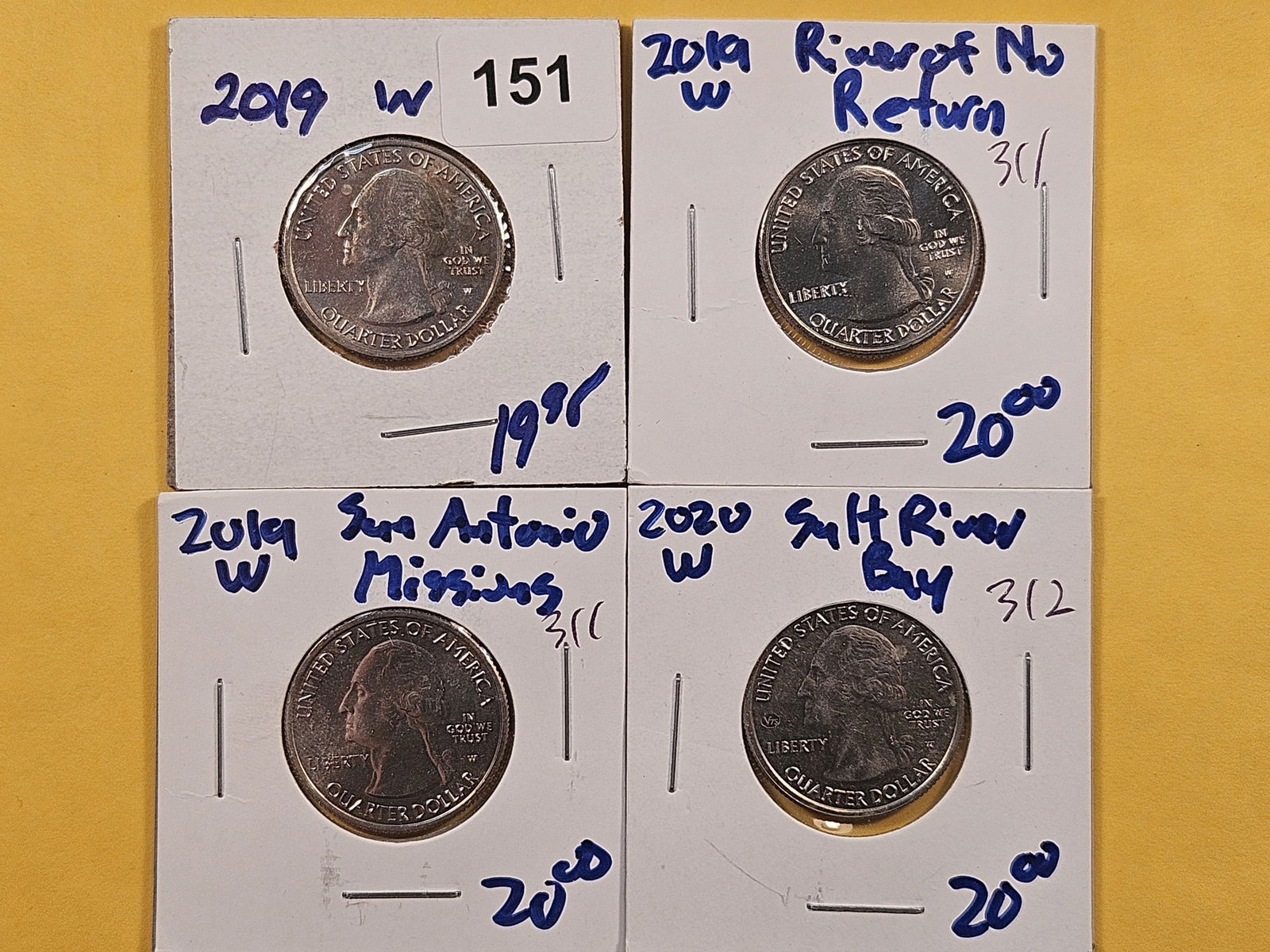 Four West-Point Washington Quarters (1 of 2)