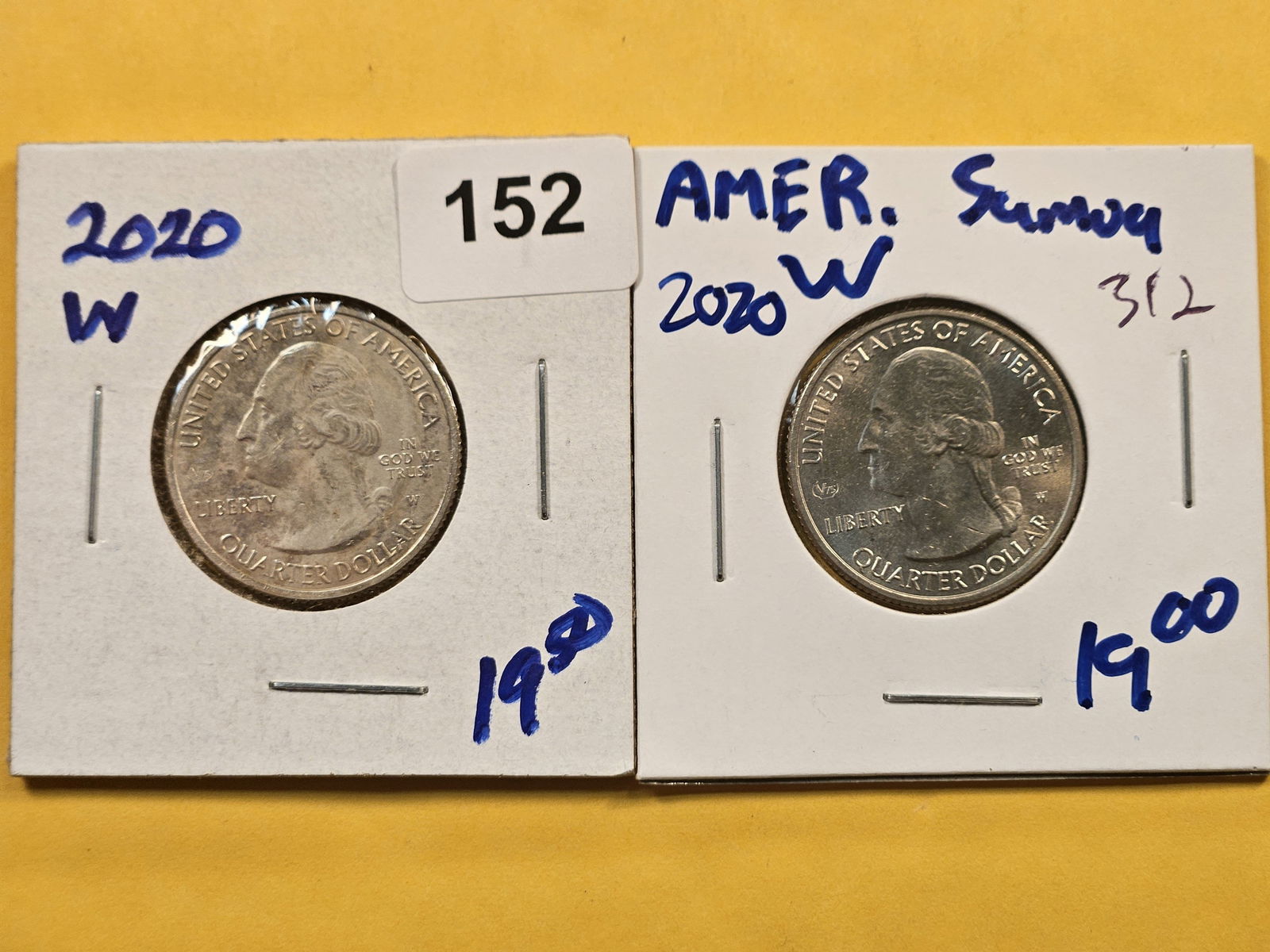 Two 2020 West-Point Washington Quarters (1 of 2)