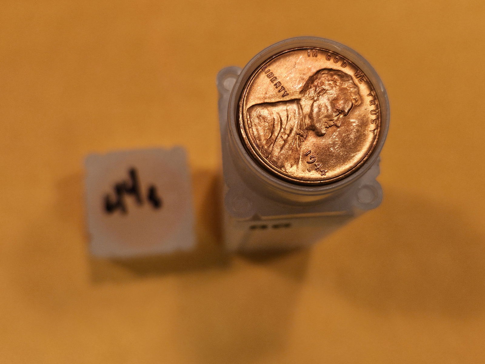 FULL Brilliant Uncirculated RED Roll of 1944-S Wheat cents (1 of 2)