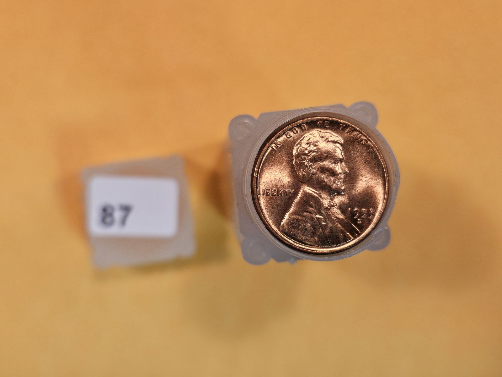 FULL Brilliant Uncirculated RED Roll of 1953-D Wheat cents (1 of 2)