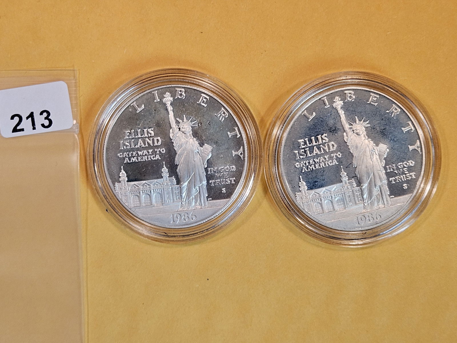 Two Proof Deep Cameo Commemorative Silver Dollars (1 of 2)