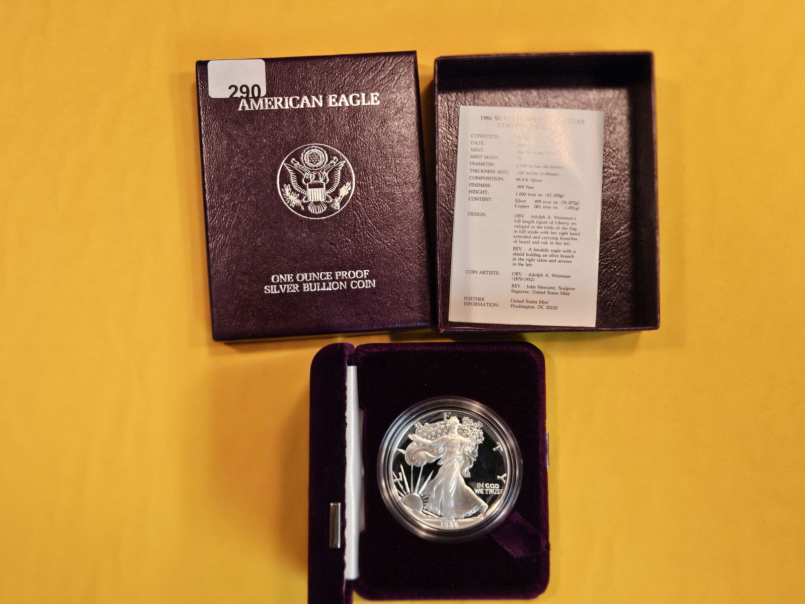 ** KEY DATE! GEM Proof Deep Cameo 1986-S American Silver Eagle (1 of 3)