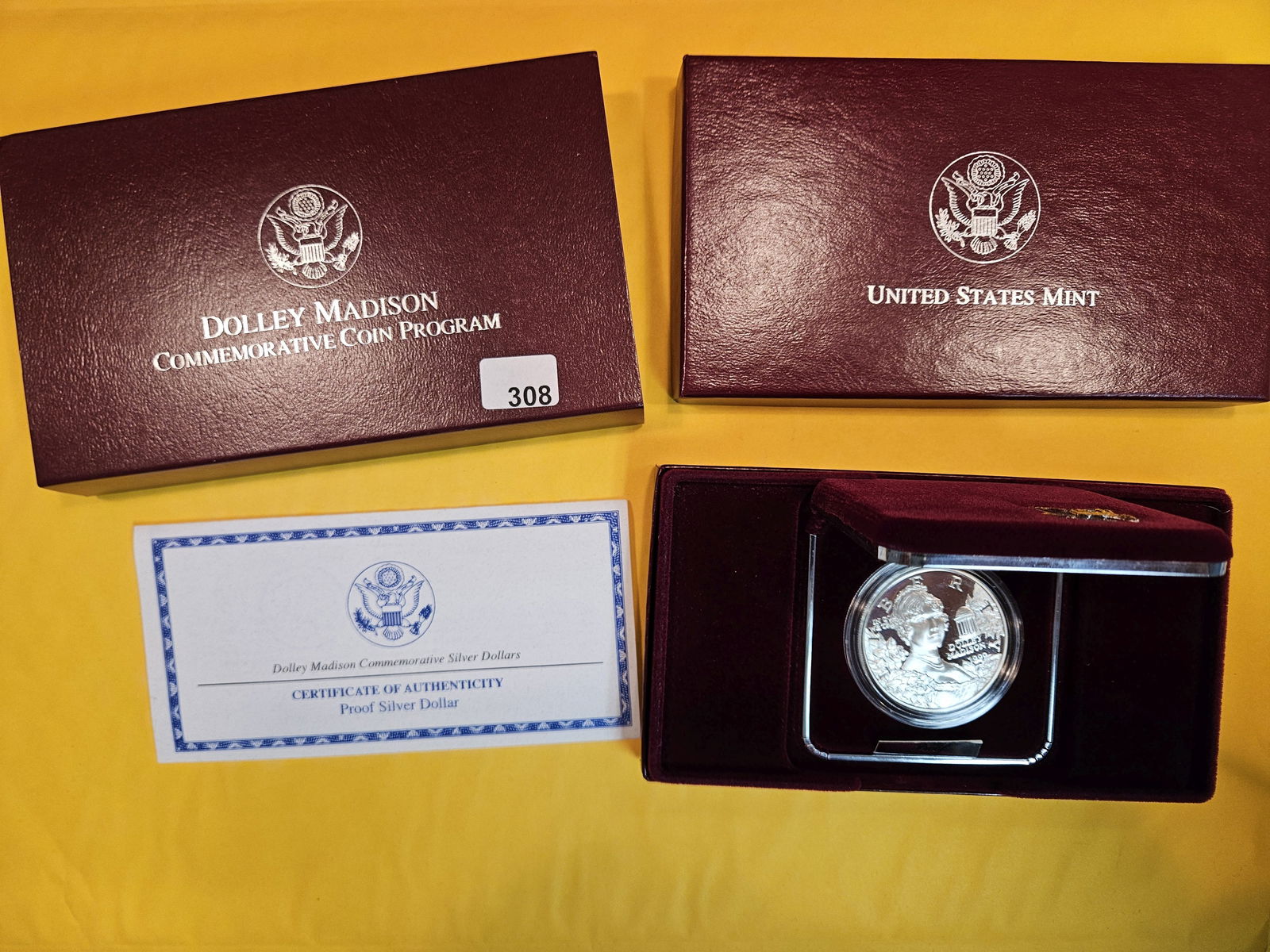 1999 Dolly Madison Proof Deep Cameo Commemorative Silver Dollar (1 of 2)