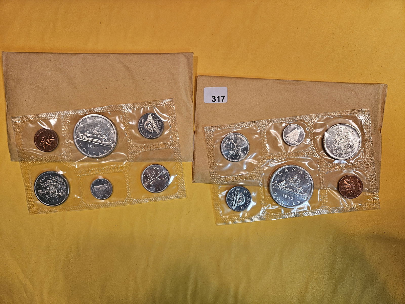 Two GEM 1965 Canada Silver Prooflike coin sets (1 of 3)