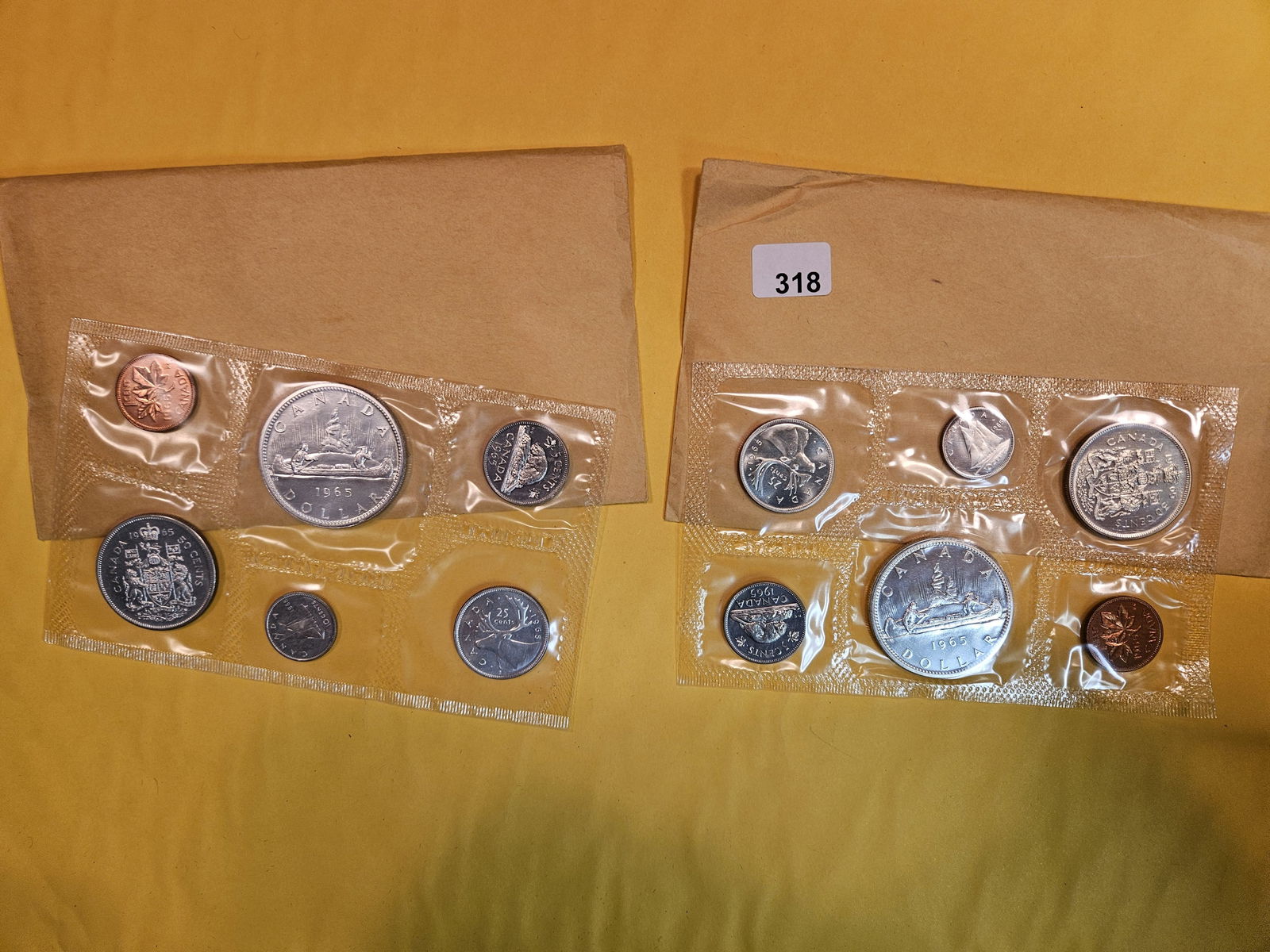 Two GEM 1965 Canada Silver Prooflike coin sets (1 of 3)
