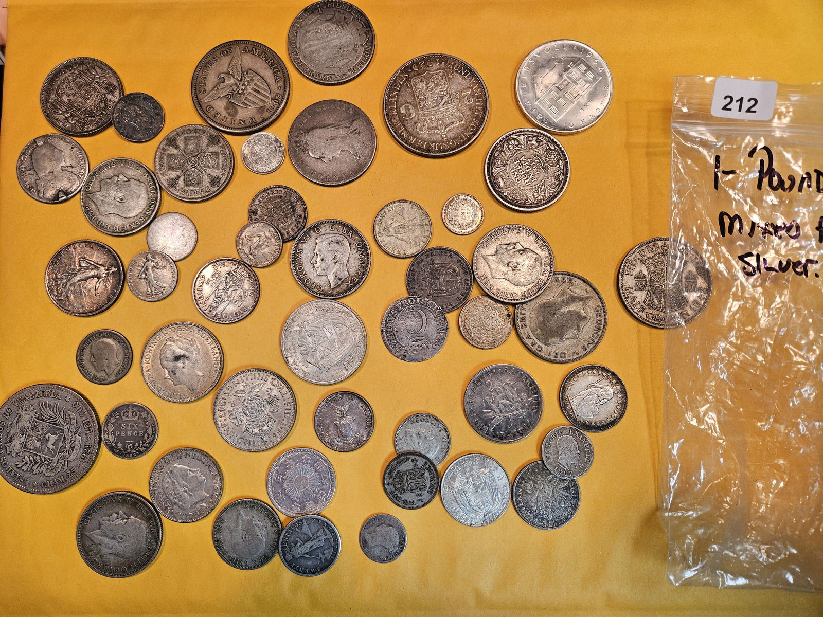 BIG OLE bag of mixed, world, SILVER Coins (1 of 2)