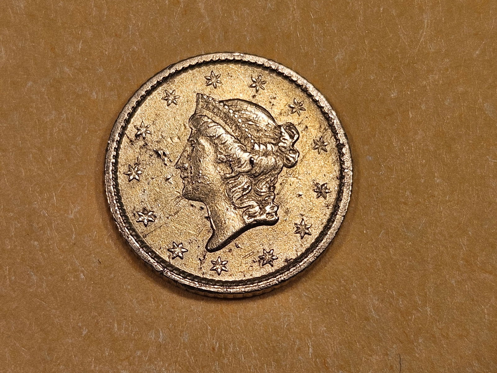 GOLD! 1853 Gold Dollar (1 of 5)