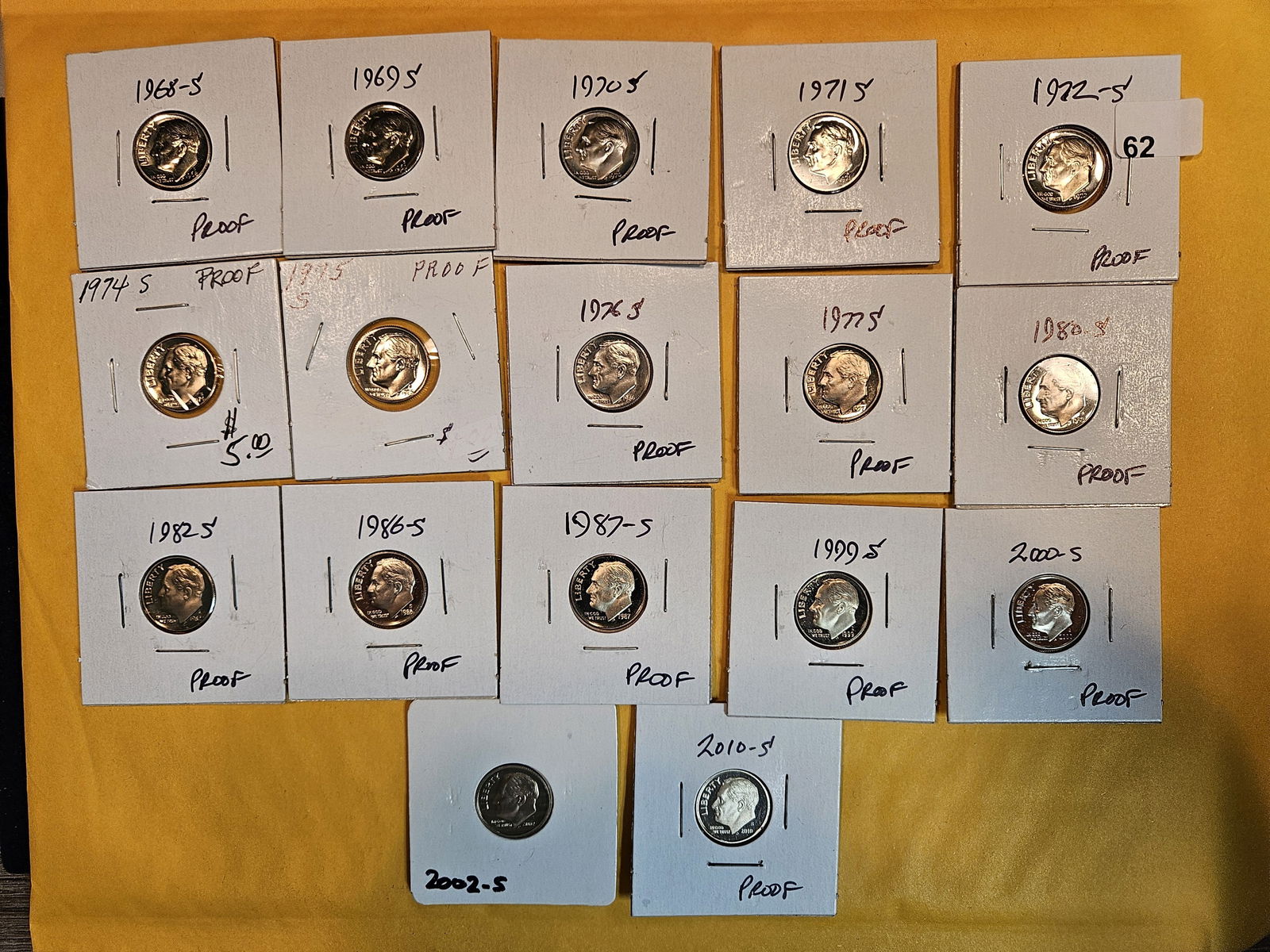 Seventeen Proof Roosevelt Dimes (1 of 5)