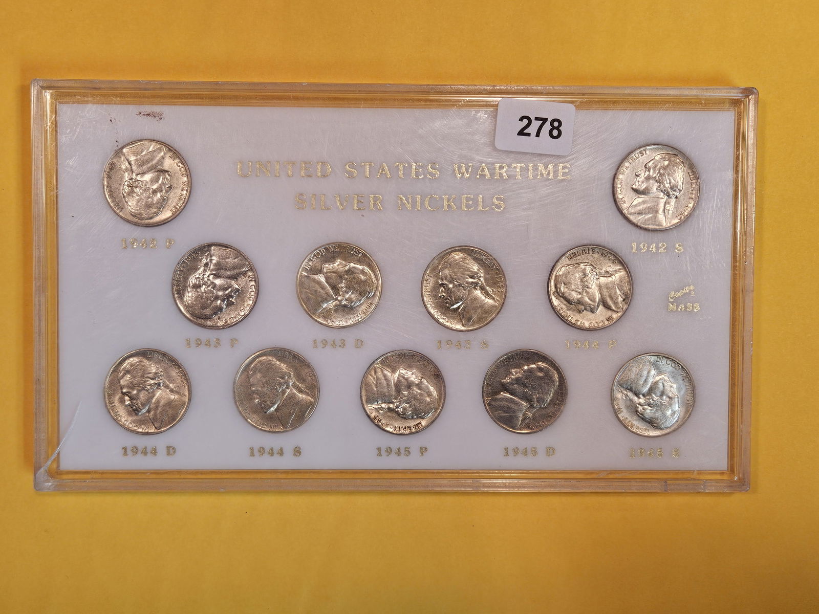 Brilliant Uncirculated Set of Silver Wartime Jefferson Nickels (1 of 4)