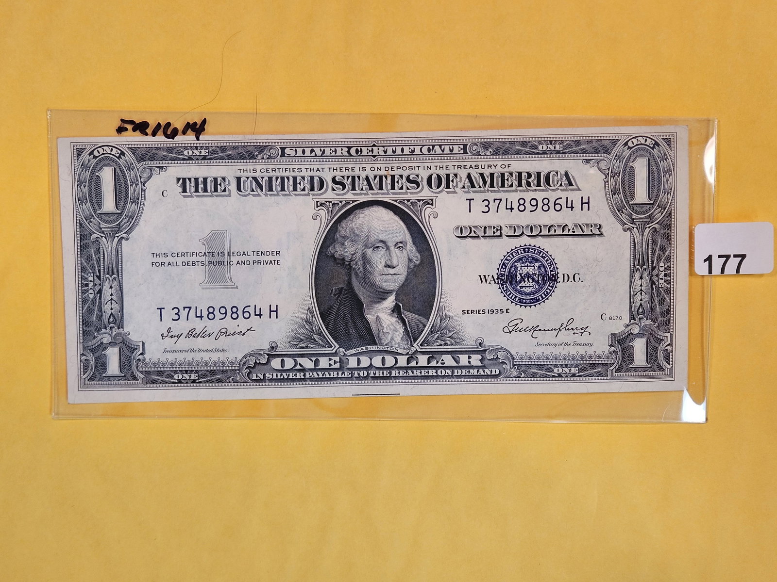 Crisp Uncirculated 1935-E One Dollar Silver Certificate (1 of 2)