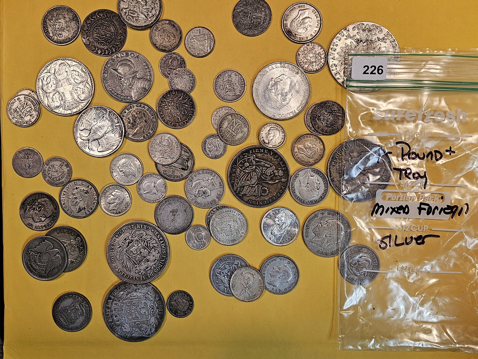 BIG MAMMA JAMMA Bag of Mixed SILVER World coins (1 of 2)