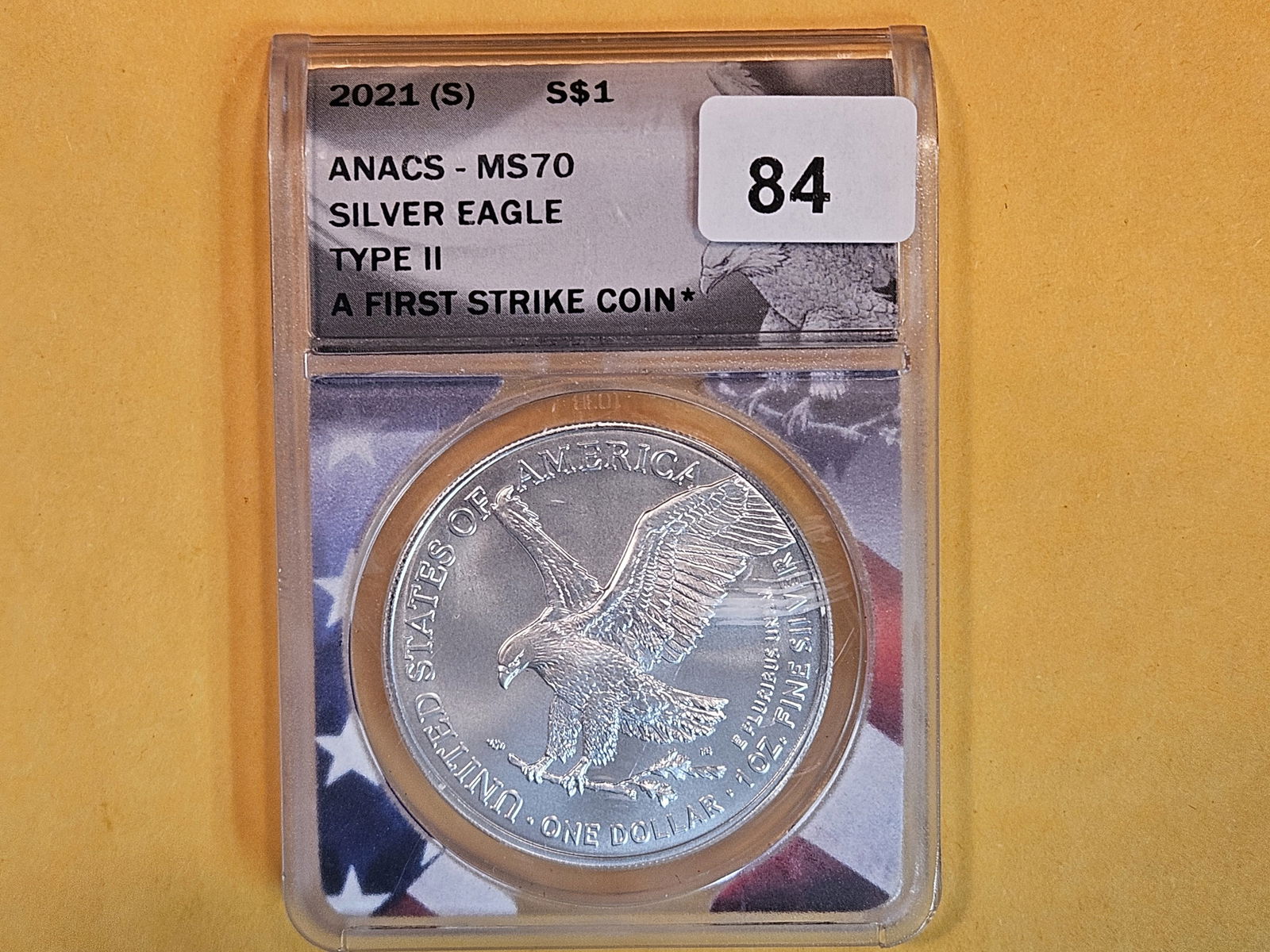 PERFECT! ANACS 2021 American Silver Eagle in Mint State 70 (1 of 2)