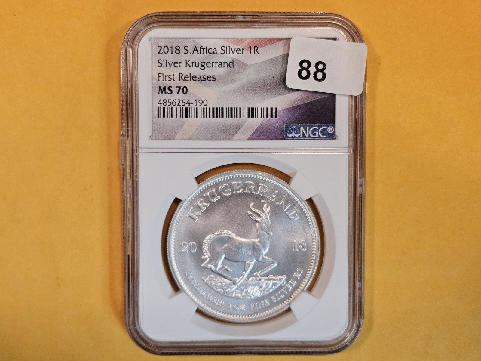 PERFECT! NGC 2018 South Africa silver 1 krugerrand: Mint State 70