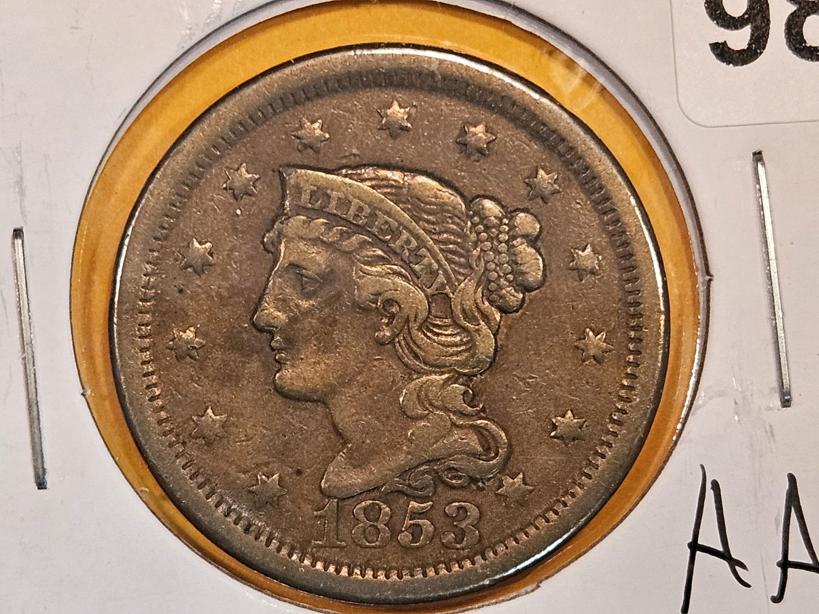 1853 Braided Hair Large Cent (1 of 3)